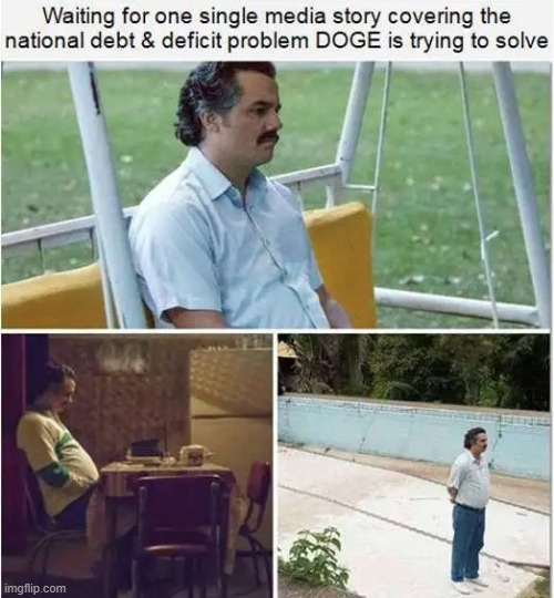 Media MIA Dodging DOGE & DEFICIT | image tagged in national debt,doge,biased media,liberal media,corrupt,evil | made w/ Imgflip meme maker