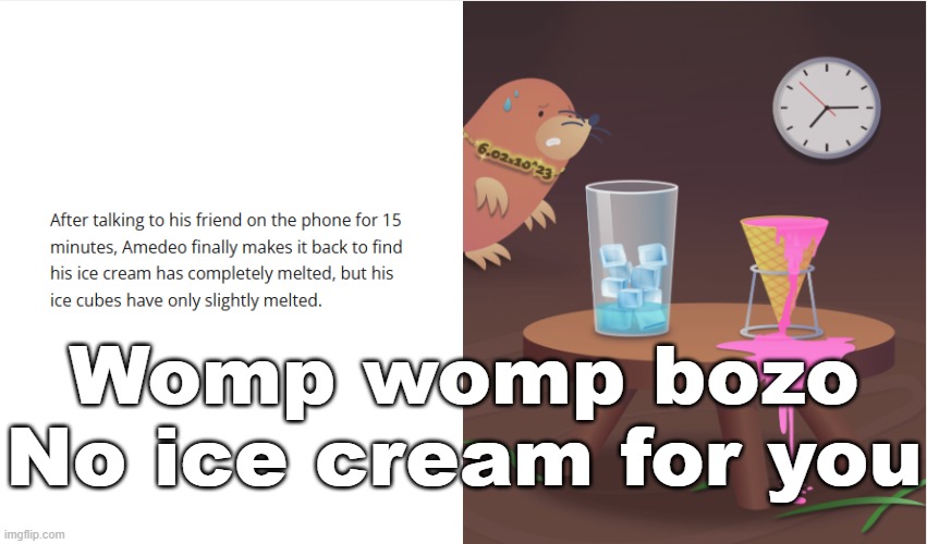 Womp womp bozo
No ice cream for you | made w/ Imgflip meme maker