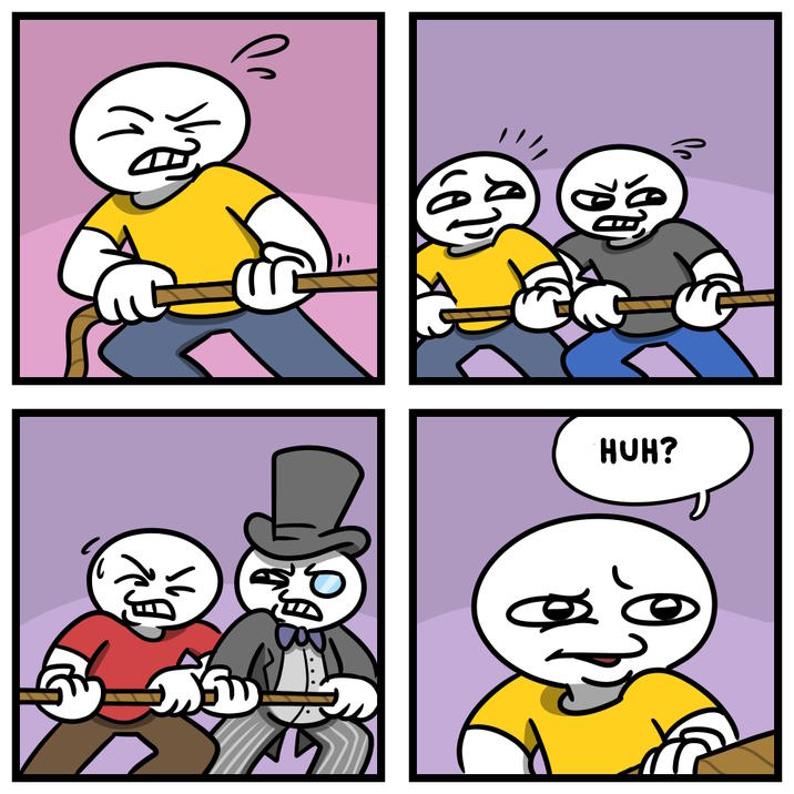 Tug of War Blank Meme Template