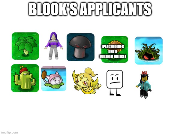 Applicants.mp3 | BLOOK'S APPLICANTS; (PLACEHOLDER UNTIL FURTHER NOTICE) | made w/ Imgflip meme maker