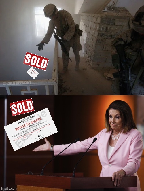 Pelosi’s building… | image tagged in nancy pelosi,good old nancy pelosi,maga,pelosi,democrats,marines | made w/ Imgflip meme maker