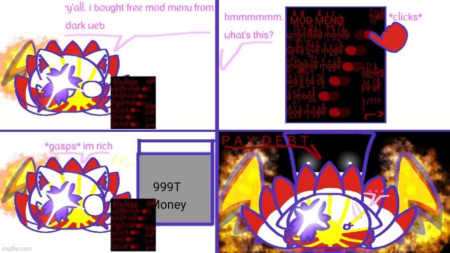 MOD MENU FROM DARK WEB (GONE WRONG) | image tagged in countryballs,comics,dark web,gone wrong,reichtangle,ibispaint | made w/ Imgflip meme maker