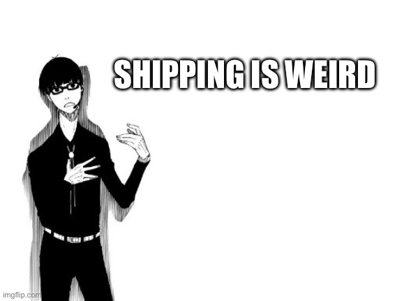 Ego presentation | SHIPPING IS WEIRD | image tagged in ego presentation | made w/ Imgflip meme maker