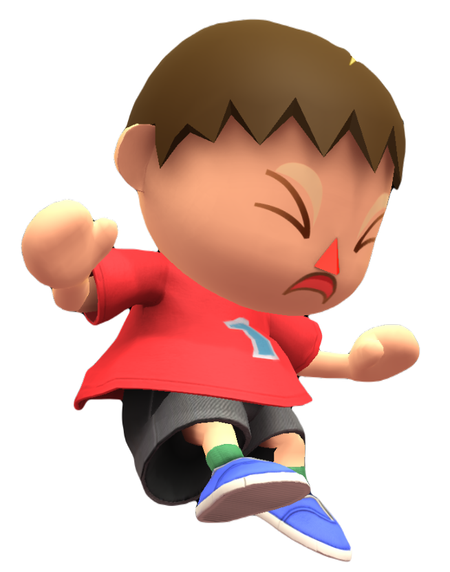 Red Villager Yeeted Blank Meme Template