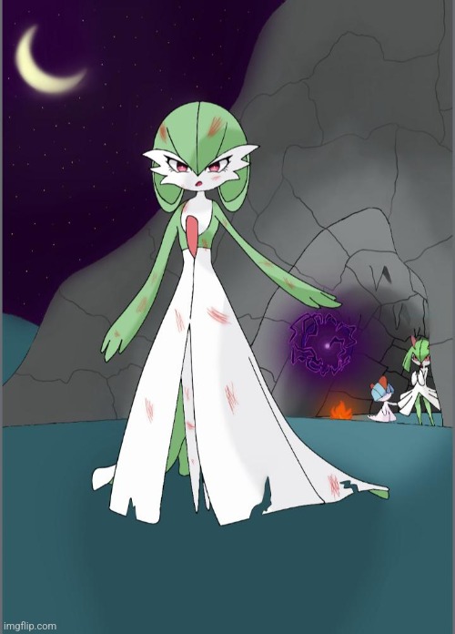 Gardevoir protecting her children (Made by a_bad_potato) | made w/ Imgflip meme maker