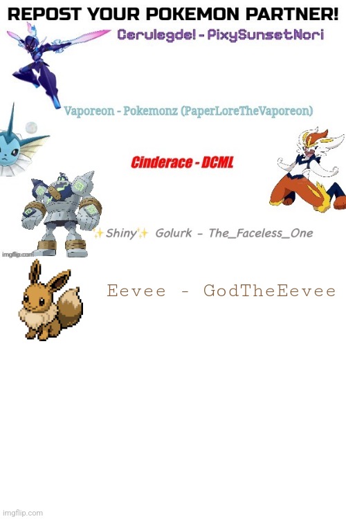 Just merging the two posts,continue as you wish | Eevee - GodTheEevee | made w/ Imgflip meme maker