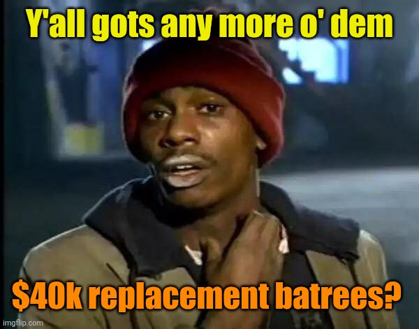 Y'all Got Any More Of That Meme | Y'all gots any more o' dem $40k replacement batrees? | image tagged in memes,y'all got any more of that | made w/ Imgflip meme maker