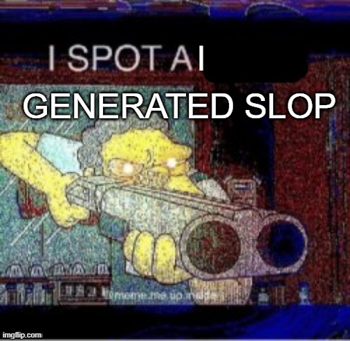 I spot a X | I GENERATED SLOP | image tagged in i spot a x | made w/ Imgflip meme maker