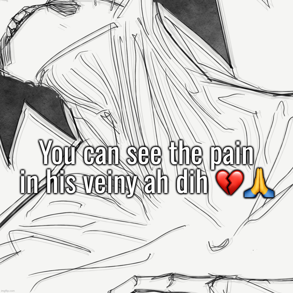 Shameless art shar | You can see the pain in his veiny ah dih 💔🙏 | made w/ Imgflip meme maker