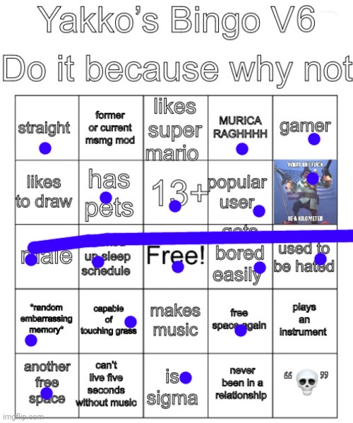 Yakko’s Bingo V6 | image tagged in yakko s bingo v6 | made w/ Imgflip meme maker
