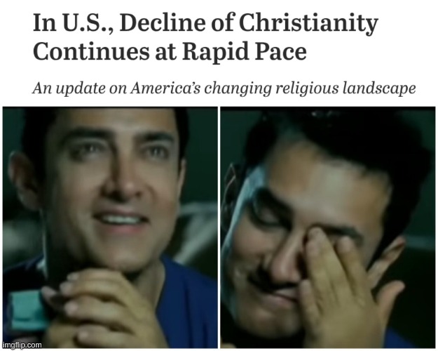 Hopefully we can finally become normal... | image tagged in emotionally happy man,christianity,finally | made w/ Imgflip meme maker