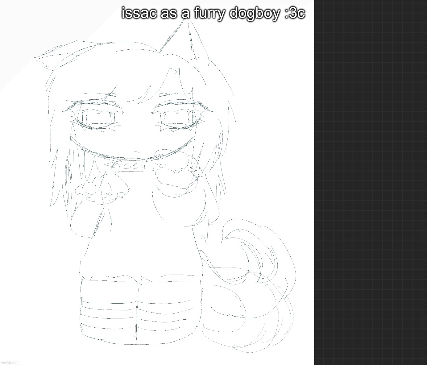 issac as a furry dogboy :3c | made w/ Imgflip meme maker