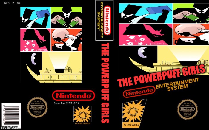 NES Idea 1 | THE POWERPUFF GIRLS; THE POWERPUFF GIRLS | image tagged in n e s cover box art | made w/ Imgflip meme maker