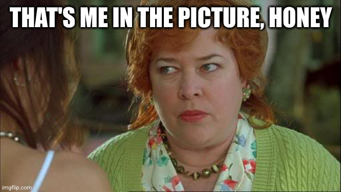 THAT'S ME IN THE PICTURE, HONEY | image tagged in waterboy kathy bates devil | made w/ Imgflip meme maker