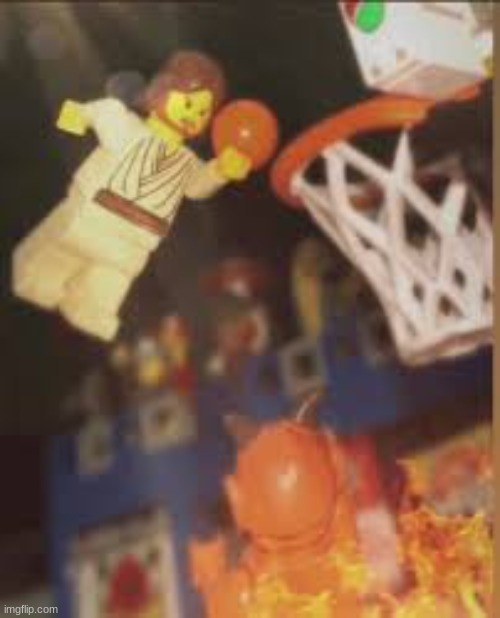 Get dunked on, Satan! | made w/ Imgflip meme maker