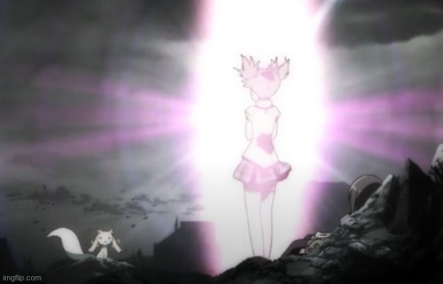 Glowing Madoka | image tagged in glowing madoka | made w/ Imgflip meme maker