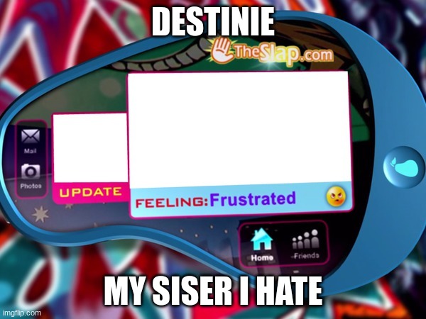 my sis put water on me while I was asleep | DESTINIE; MY SISER I HATE | image tagged in the slap | made w/ Imgflip meme maker