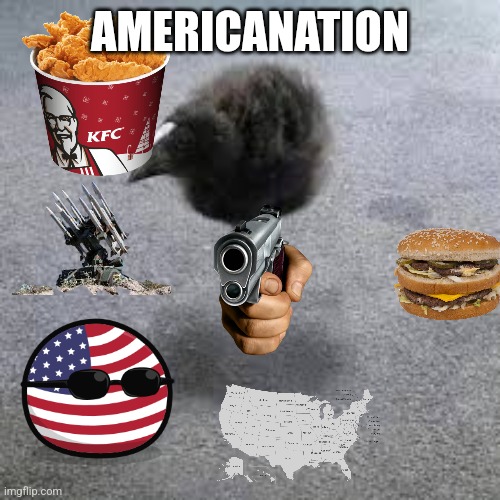 Pukeko | AMERICANATION | image tagged in pukeko | made w/ Imgflip meme maker