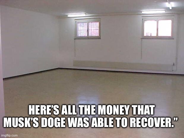 Musk’s DOGE is a fraud | HERE’S ALL THE MONEY THAT MUSK’S DOGE WAS ABLE TO RECOVER.” | image tagged in elon musk,doge,maga,donald trump,republicans,right wing | made w/ Imgflip meme maker