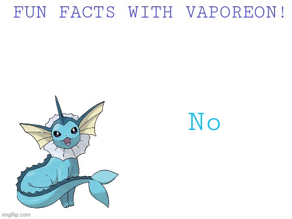 No | No | image tagged in fun facts with vaporeon | made w/ Imgflip meme maker