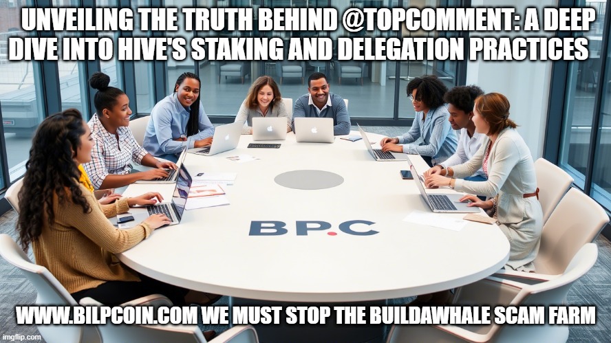 UNVEILING THE TRUTH BEHIND @TOPCOMMENT: A DEEP DIVE INTO HIVE'S STAKING AND DELEGATION PRACTICES; WWW.BILPCOIN.COM WE MUST STOP THE BUILDAWHALE SCAM FARM | made w/ Imgflip meme maker