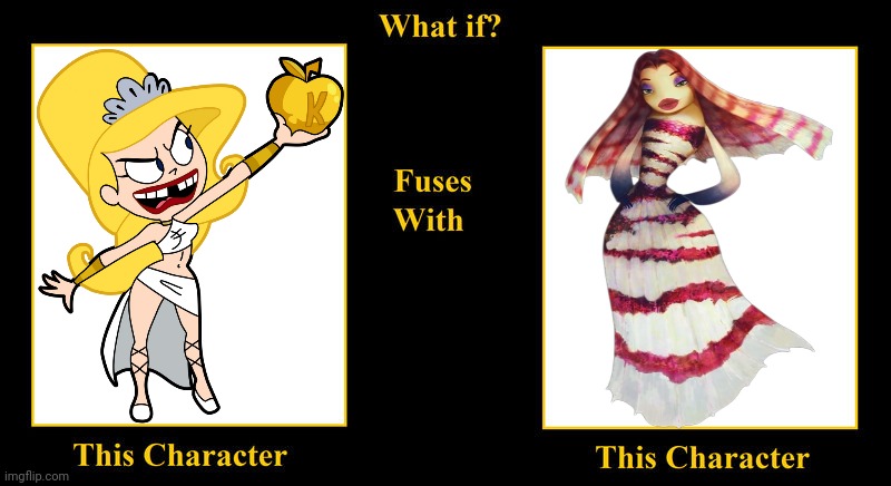 What if Eris Fuses With Lola | image tagged in what if fuses,eris,grim adventures of billy and mandy,billy and mandy,shark tale,lola | made w/ Imgflip meme maker