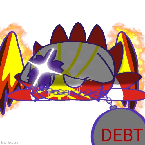 Me As In ＤＥＢＴ | image tagged in countryballs,debt,help me,ibispaint | made w/ Imgflip meme maker