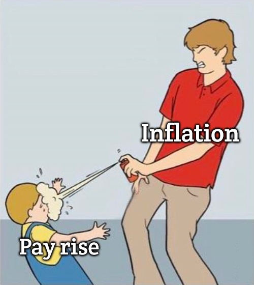 pepper spray | Inflation; Pay rise | image tagged in pepper spray,slavic | made w/ Imgflip meme maker