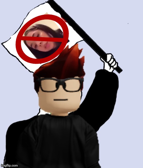 MC and the Anti-Sorina flag | image tagged in mc with the no mc x silverburn flag,mc,sorina satyio,bluranth | made w/ Imgflip meme maker