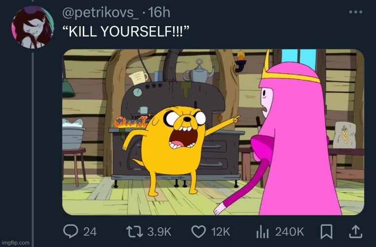 Kill Yourself Adventure Time | image tagged in kill yourself adventure time | made w/ Imgflip meme maker