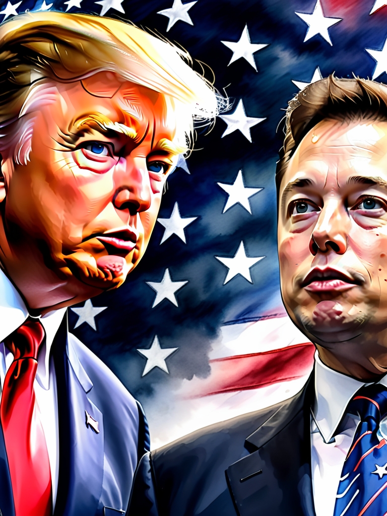 Donald J Trump and Elon Musk Blank Meme Template