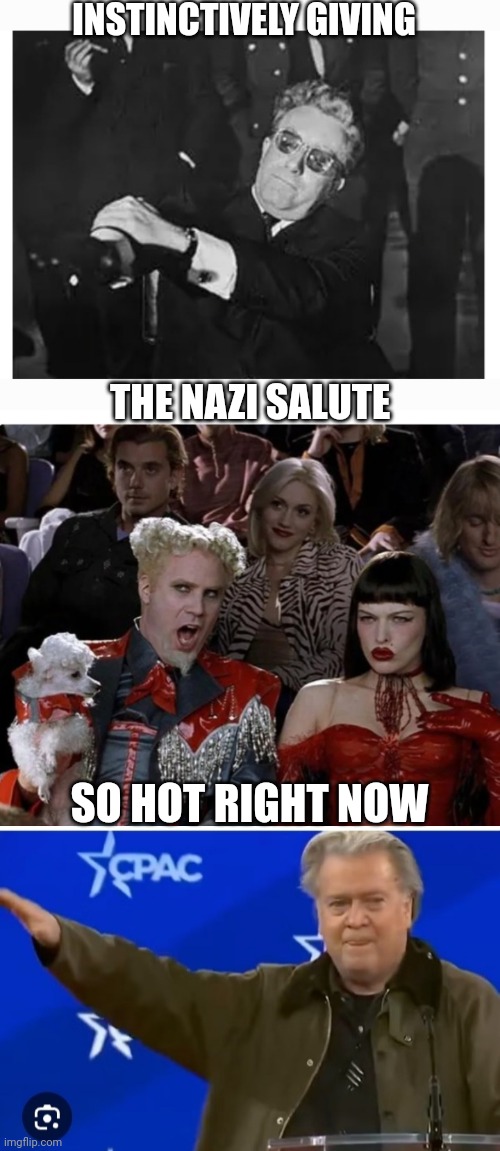 Hey, accidents happen... | INSTINCTIVELY GIVING; THE NAZI SALUTE; SO HOT RIGHT NOW | image tagged in misunderstood,people raising hands,wholesome protector,republicans | made w/ Imgflip meme maker