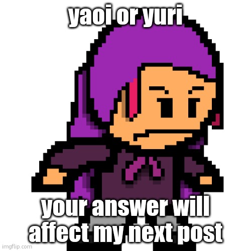 naomi / echo | yaoi or yuri; your answer will affect my next post | image tagged in naomi / echo | made w/ Imgflip meme maker