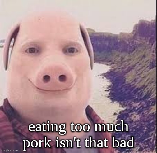 isn't too bad | eating too much pork isn't that bad | image tagged in porky pig | made w/ Imgflip meme maker