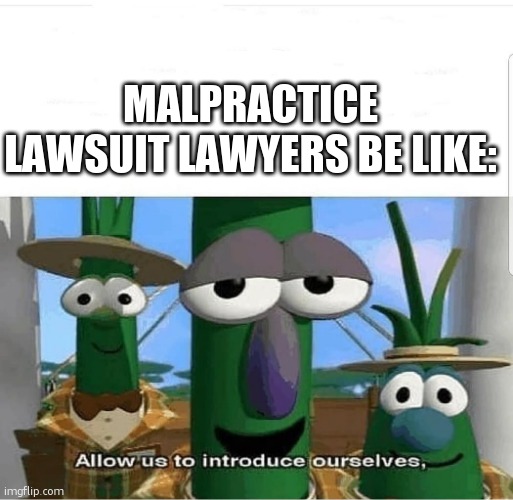 Allow us to introduce ourselves | MALPRACTICE LAWSUIT LAWYERS BE LIKE: | image tagged in allow us to introduce ourselves | made w/ Imgflip meme maker