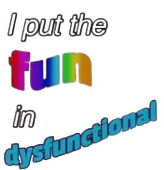 I put the fun in dysfunctional Blank Meme Template