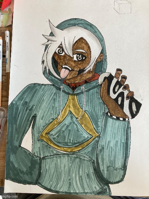 Rate the drawing 1-10 (yes I know it’s not perfect but I wanted to get the idea down) | made w/ Imgflip meme maker