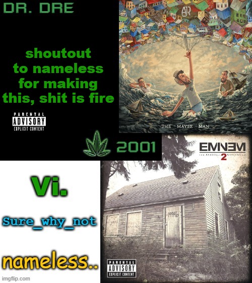 idk how much i'll use it though, about as much as the other ones prob | shoutout to nameless for making this, shit is fire | image tagged in vi swn nameless | made w/ Imgflip meme maker