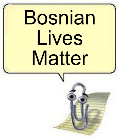 Clippy BLANK BOX | Bosnian Lives Matter | image tagged in clippy blank box,bosnian lives matter | made w/ Imgflip meme maker