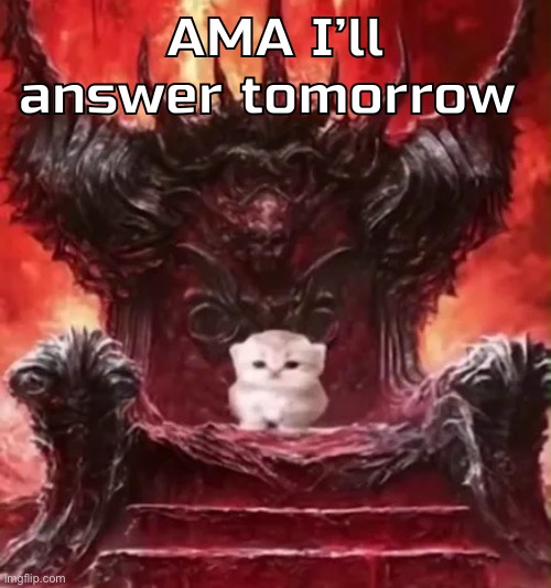 Kitty :3 | AMA I’ll answer tomorrow | image tagged in kitty 3 | made w/ Imgflip meme maker