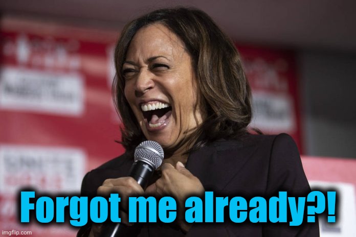 Kamala laughing | Forgot me already?! | image tagged in kamala laughing | made w/ Imgflip meme maker