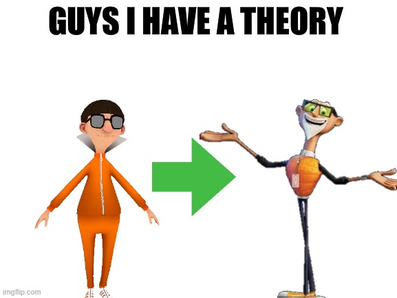 it all adds up! | image tagged in guys i have a theory,vector,despicable me,cloudy with a chance of meatballs | made w/ Imgflip meme maker