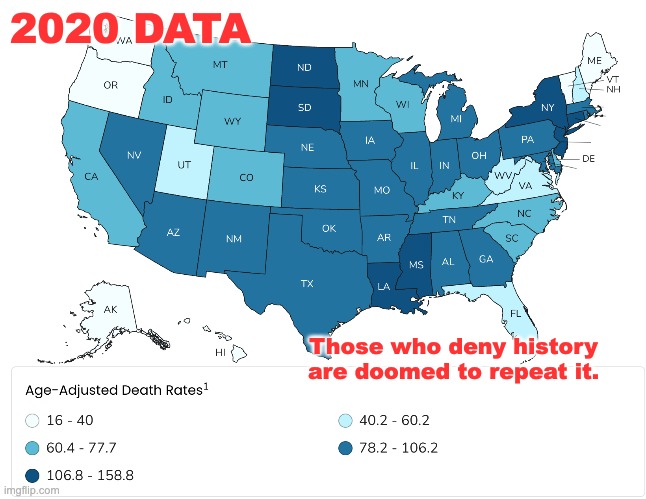 2020 DATA Those who deny history are doomed to repeat it. | made w/ Imgflip meme maker