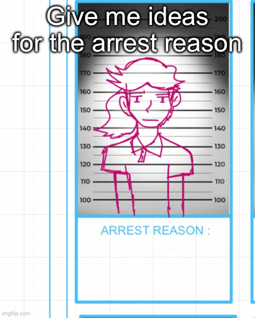 Give me ideas for the arrest reason | made w/ Imgflip meme maker