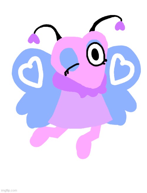 flutter art bc she doesn't get alot of love | image tagged in butterfly,heart,dandy's world,love,art | made w/ Imgflip meme maker