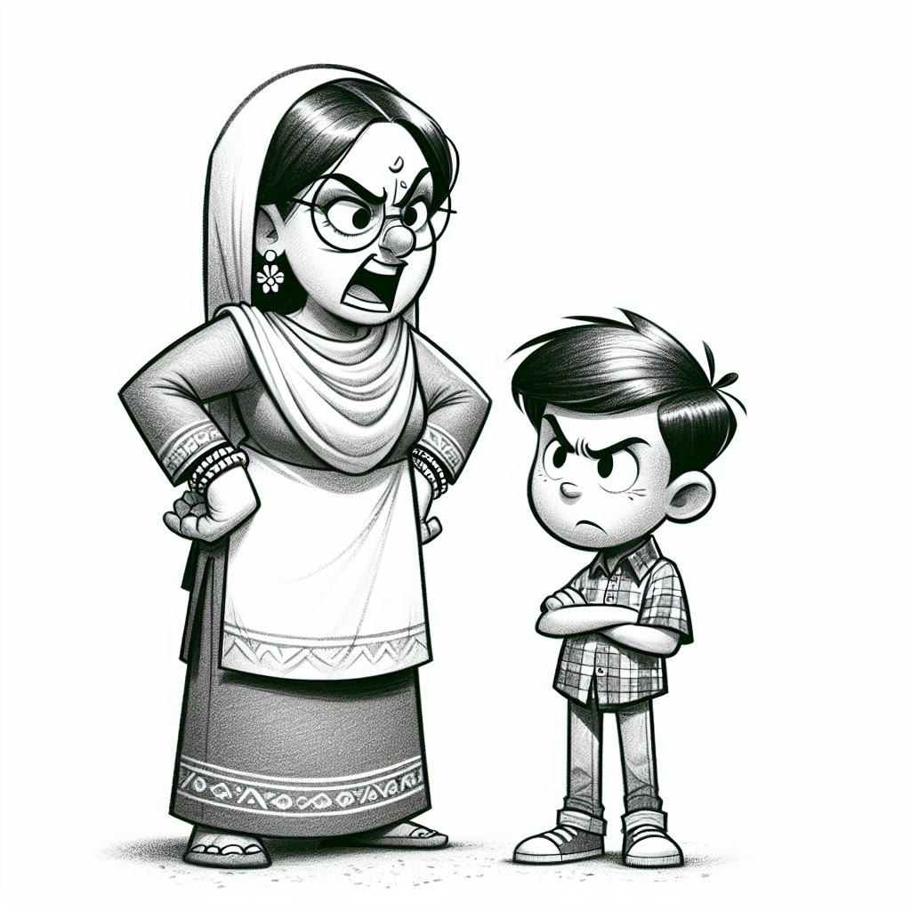 Mom angry at her son Blank Meme Template