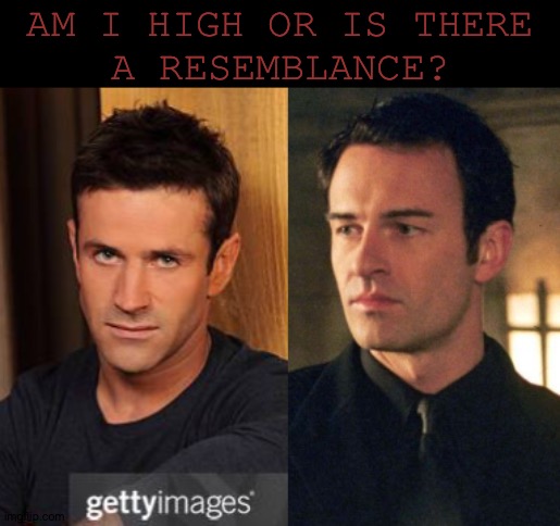 Just Realized What This Image Made Me Think Of | AM I HIGH OR IS THERE
A RESEMBLANCE? | image tagged in adam fergus,cole turner,charmed,resemblance,or nah,confusion | made w/ Imgflip meme maker