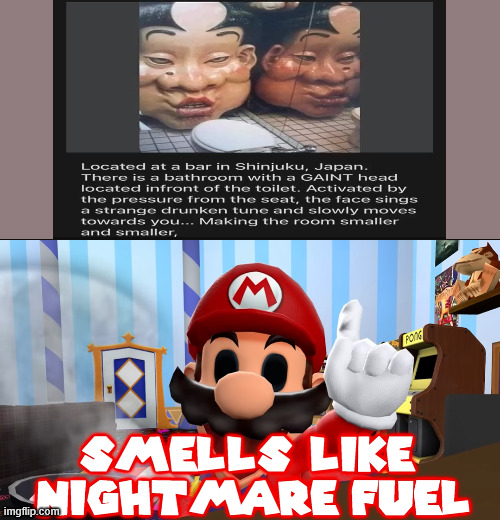 Mario smells the nightmare fuel | image tagged in mario smells the nightmare fuel,smg4 | made w/ Imgflip meme maker