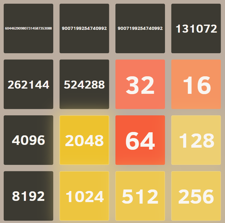 The 604462909807314587353088 tile in 2048 Blank Meme Template