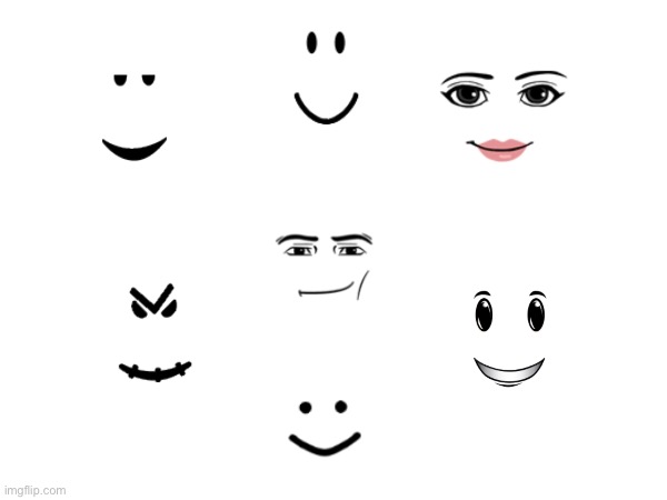 The 7 classic faces of Roblox. some are good, some bad. | image tagged in undertale | made w/ Imgflip meme maker